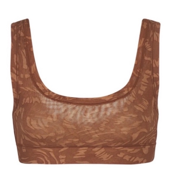 SKIMS Other - SKIMS summer mesh scoop bra latte swirl size medium